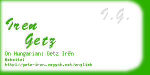 iren getz business card